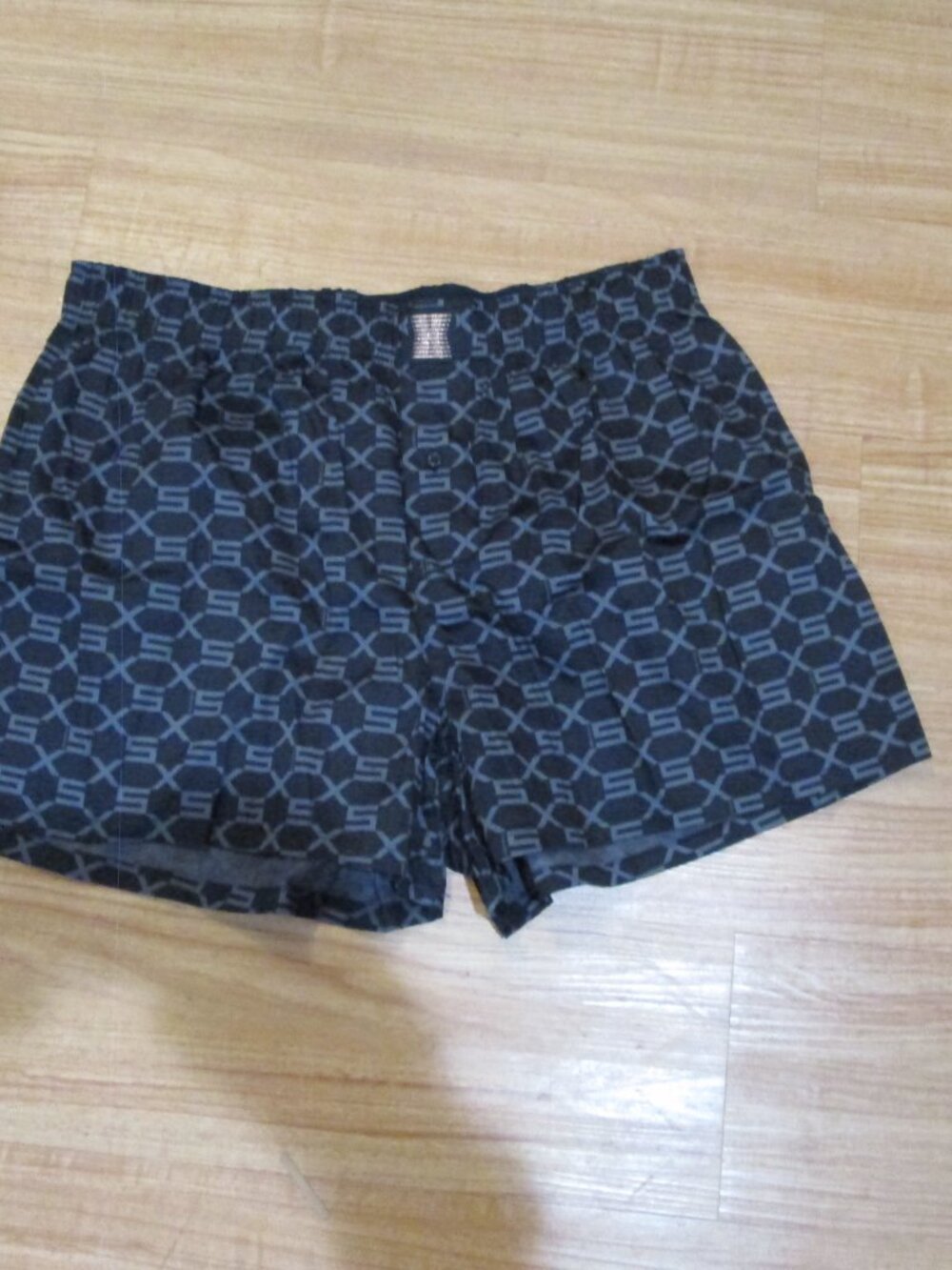 NWT Savage Fenty Men's Cotton Boxers Black Monogram Size Large Sexy & Sleek!